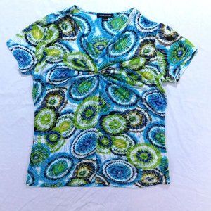 Tribal Studio Women's Multicolored Top Spring Fall Casual